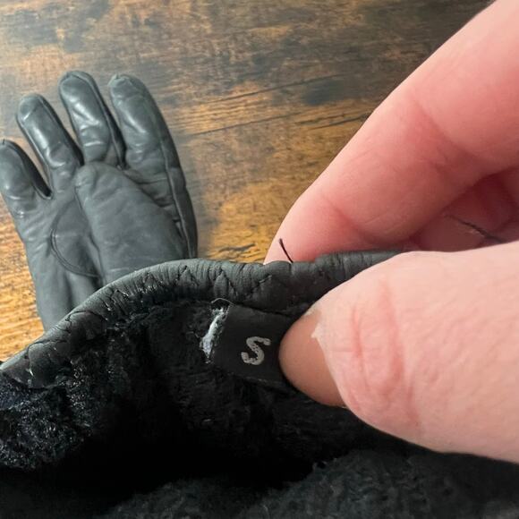 Thinsulate Insulation Black Leather Ski Snowmobile Gloves Sz Small 100 gram - Picture 7 of 8